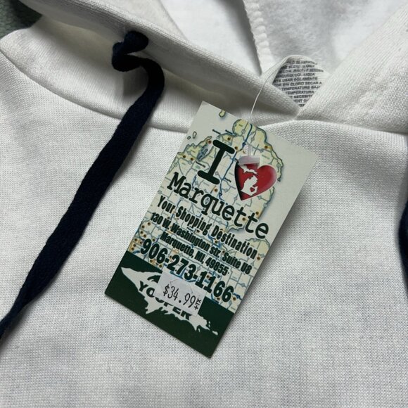 NWT pullover hoodie sweatshirt up north Marquette Michigan moose DEADSTOCK Med - Picture 6 of 8